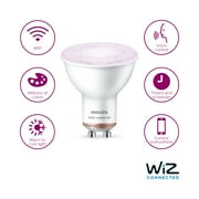 Philips Smart Wi-Fi Connected LED 50-Watt GU10 Light Bulb, Color, Dimmable (1-Pack)