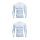 thumbnail image 1 of Jumpingount Men Thermal Underwear Sport Quick Drying Running Tight Sportswear Warm Skiing Tops Long Sleeve for Motorcycle Bodybuilding blanco 2Conjunto, 1 of 6