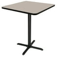 thumbnail image 2 of Hampden Furnishings Bennet Collection Steel Frame 36" Square Top, X Base, 42" Height Cafe Table, Black Frame/Grey Nebula Top, 2 of 5