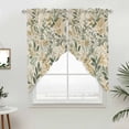thumbnail image 5 of Sage Green Yellow Botanical Kitchen Window Curtains, Swag Curtains Valance for Bedroom Living Room Bathroom, Spring Summer Vintage Rod Pocket Window Treatment Curtain Block Drapes 2 Panels 36"x45", 5 of 9