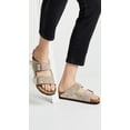 thumbnail image 3 of Zapatos Birkenstock Arizona Soft, plantilla suave, color topo, gamuza estrecha, 3 of 7
