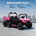 thumbnail image 2 of CazToi 24V 4WD Kids Dump Truck Remote Control All Terrain 2 Seater Ride On Car, 2 of 8