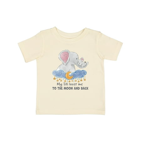 

Inktastic My Titi Loves Me to the Moon and Back Elephant Family Gift Baby Boy or Baby Girl T-Shirt