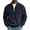 Navy #044, variant on Men's Loose Fit Corduroy Quarter Zip Sweatshirt Stand Collar Long Sleeve Casual Pullover With Chest Patch Pocket For Daily Commute And Weekend Outings, M