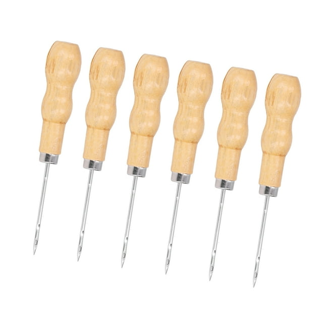 Hand Awls, Leather Sewing Awl Ergonomic Design Pine Wood Handle For DIY