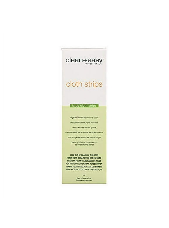 Clean Plus Easy Large Leg Cloth Strips, 100 Count []