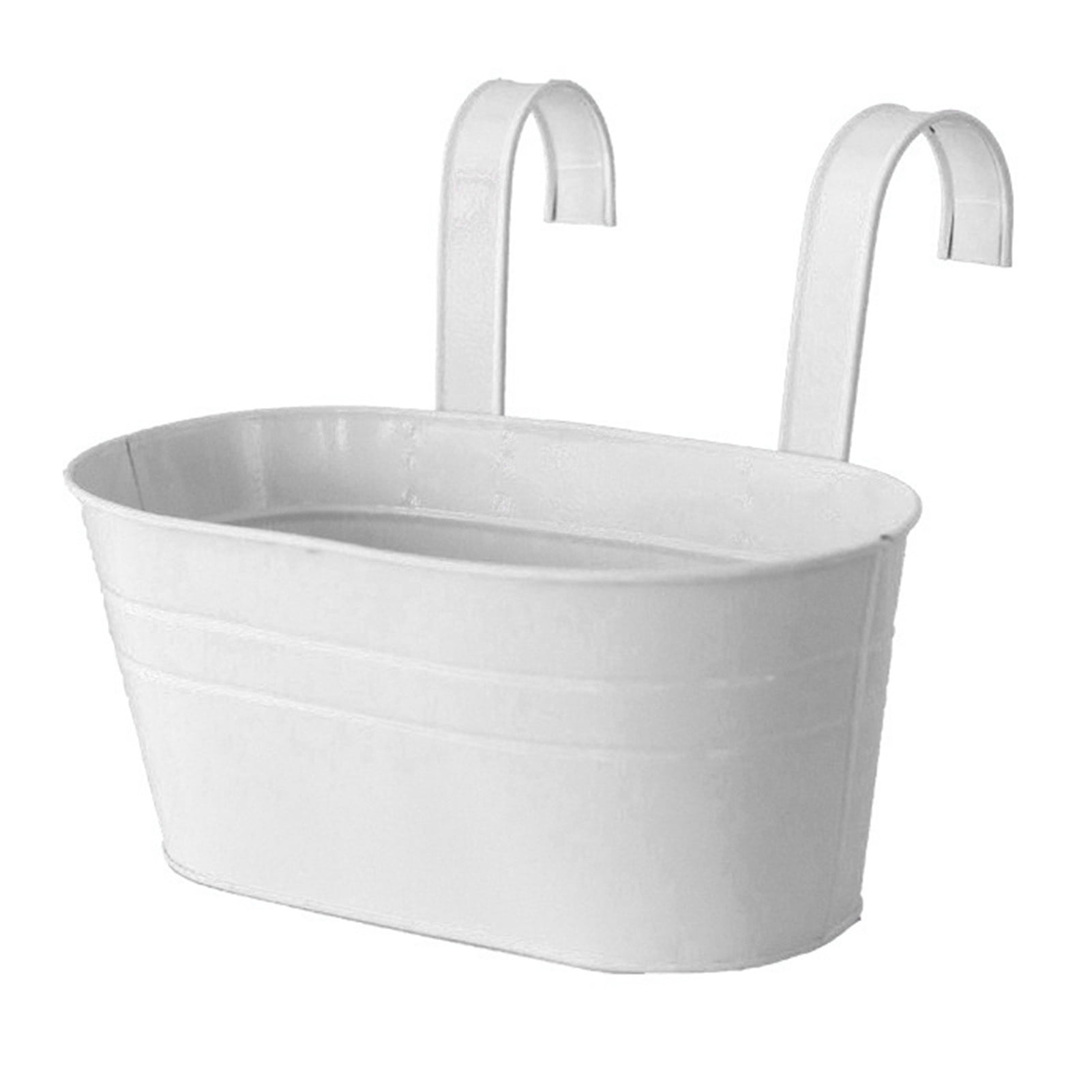 Visland Metal Iron Hanging Flower Pots for Railing Fence Hanging Bucket