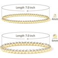 thumbnail image 2 of Elegance designs Pulsera de bolas de cuentas chapada en oro Pulseras de cuentas de oro elásticas elásticas para mujeres 4 piezas, 2 of 5