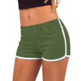 thumbnail image 2 of IDALL Running Shorts Booty Shorts Women Casual Solid Summer Sports Shorts Workout Yoga Shorts Active Shorts Gym Shorts Women Cotton Shorts Army Green L, 2 of 5