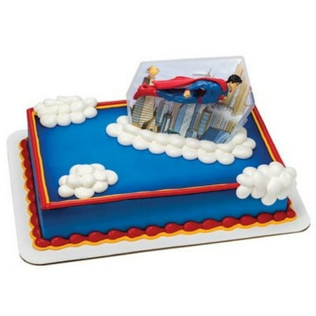 Superman Cake Topper Decorating Set Walmart Com