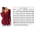 thumbnail image 5 of VERABENDI Womens Tops Plus Size Summer Short Sleeve Button V-Neck Henley Shirt Ladies Blouse (M-4xl), 5 of 7