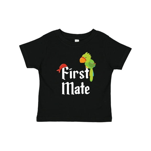 Inktastic First Mate Pirate with Parrot and Bandanna Boys or Girls Baby T-Shirt