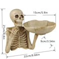 thumbnail image 3 of Skeleton Snack Tray Halloween Serving Platter Skull Shaped Resin Bowl for Candy Appetizers Fruit Nuts Party Serving Dish Home Decor Halloween Decoration and Gothic Theme Events, 3 of 9