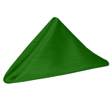 

Ultimate Textile (10 Dozen) Reversible Shantung Satin - Majestic 20 x 20-Inch Cloth Dinner Napkins Kelly Green