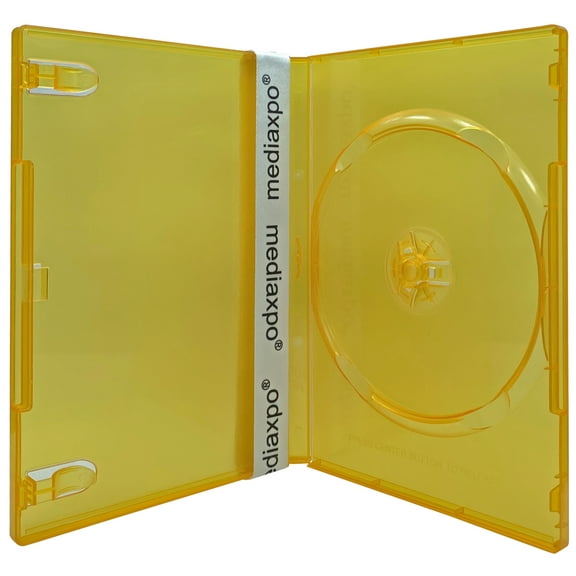 CheckOutStore 10 Standard Clear Orange Color Single DVD Cases