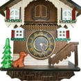 thumbnail image 5 of RUAIGRD Traditional German Style  Cuckoo Clock Black Forest House Clock Wooden Wall Pendulum Quartz Clock, 5 of 7