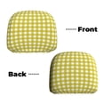 thumbnail image 6 of Naloa Yellow Checkboard Print 2 PCS Car All-Inclusive Headrest Cover,Seat Headrest Cover Headrest Cover Protector for Most Car Models, 6 of 9