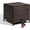 Brown, variant on Decorative Garden Hose Storage Box with Lid, Weather Resistant Handwoven PE Rattan Water Hose Holder, Storage For Garden Tools, 200FT 5/8'' Hose Capacity