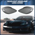 thumbnail image 2 of Unique Bargains 1 Pair Car Front Left Right Headlight Lens Cover for Chevrolet Corvette C6 2005-2013 PC Black, 2 of 6