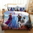 thumbnail image 3 of Frozen Elsa Bedding Set, 2-Piece/3-Piece Anime Ultra Soft Breathable 3D Printed Microfiber Comforter Cover, Cartoon Quilt Cover, Teen Comforter Cover with Pillowcases, 3 of 9