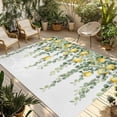 thumbnail image 2 of Outdoor Rug 5x8 ft Tropical Waterproof Outdoor Patio Rug Mat Non Slip Outside Area Rugs Carpet for RV,Camping,Porch,Deck,Pool,Balconybackyard,Lemon Leaf Fruit Yellow Green, 2 of 9