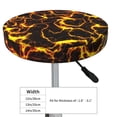 thumbnail image 4 of Balery Orange Lightning Round Bar Stool Seat Covers Velvet Fabric Adjustable Protects from Scratches and Stains for 14-17 Inch Chair-12 inch, 4 of 7