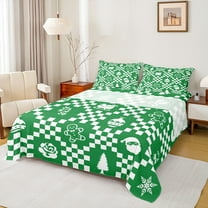Castle Fairy 4-Piece King Santa Sheet Set - Lattice Xmas