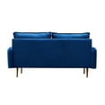 thumbnail image 3 of Hybition Velvet Sofa Modern Couch with Metal Legs for Living Room-Space Blue, 3 of 9