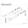 thumbnail image 6 of Kingston Brass KS6122DFL NuWave Double-Handle Wall Mount Bathroom Faucet, Polished Brass, 6 of 8