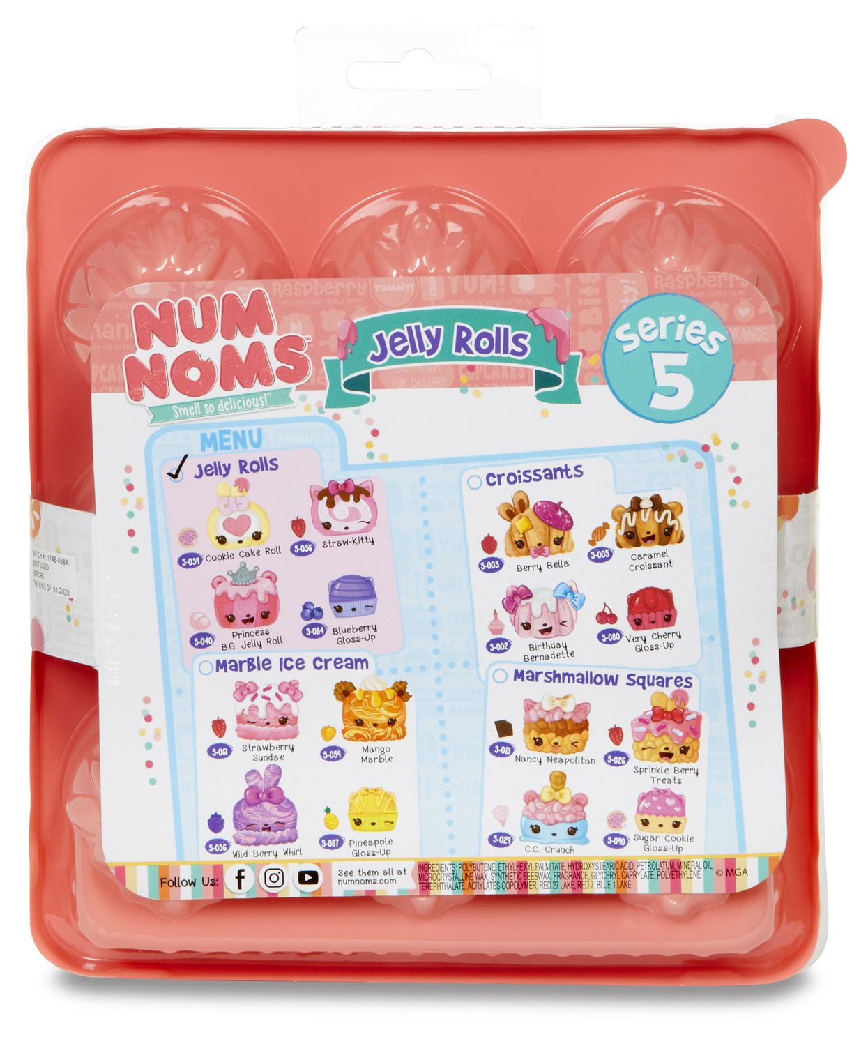 Lot initial Num Noms, série 5 - roulés à la gelée