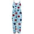 thumbnail image 4 of YunPes Girls Jumpsuit Summer Independence Day Clothing Strapless Personalized Printing Retro Comfortable Casual Jumpsuit First Birthday Romper, 4 of 7