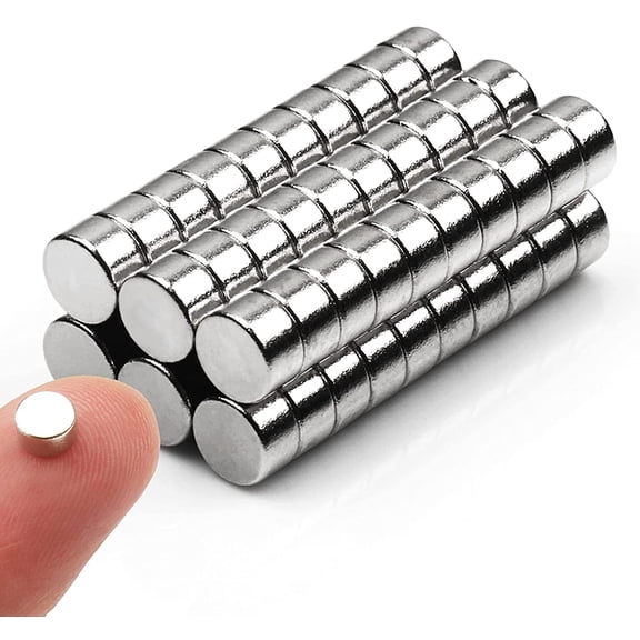 Small Round Magnets Set, Mini Refrigerator Magnets for Whiteboard Fridge Office Crafts, Tiny Cylinder Strong Magnets for Home School Office