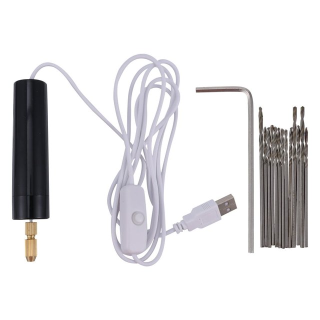 LOVEVER 15 Pcs Outil Rotatif Sans Fil Charge USB Outil à Main Électrique Mini Perceuse