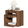 thumbnail image 4 of Tribesigns C-Shaped End Table Set, Nesting Nightstands Night Stand Set of 2, Side Table for Small Spaces, Walnut, 4 of 10