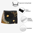 thumbnail image 3 of Yiaed Abstract Gold Floral Galaxy Print Men's Soft Cotton Boxer Shorts Breathable Boxers Underwear Moisture-Wicking Underwear Stretch Boxer Briefs for Man-X-Large, 3 of 5