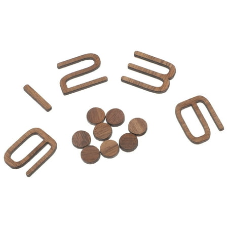 BESTONZON Unique Brown Wooden Wall Clock Kit with Silent Quartz Mechanism