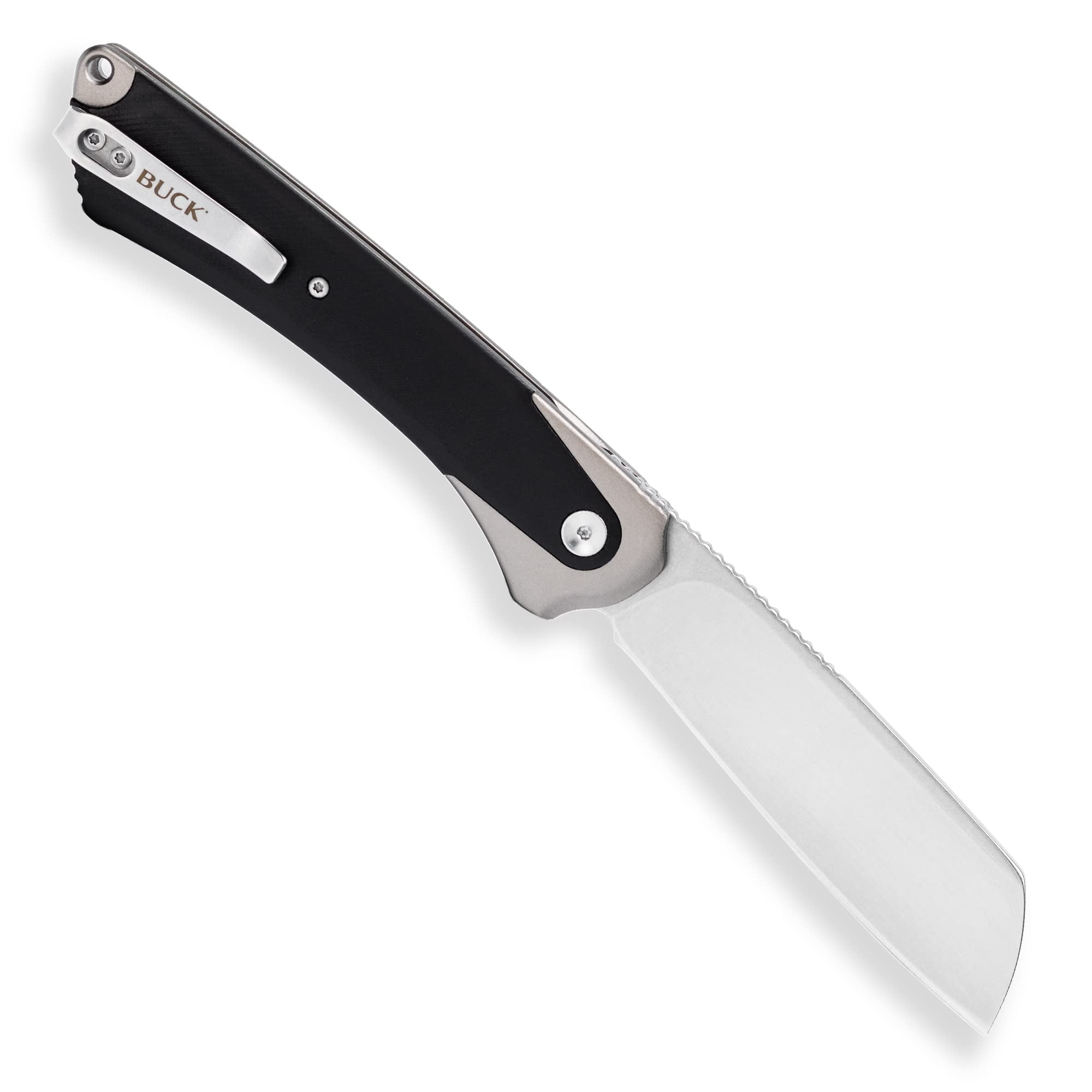 Buck Knives 263 Highline XL Folding Pocket Knife, 3.81" D2 Steel Blade, Micarta Handle with Pocket Clip