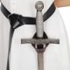 thumbnail image 4 of Espada Medieval Vaina Cutlass Warrior Retro Style Scabbard Holder Rapier Scabbard para Cosplay Stage Party,Black, 4 of 9