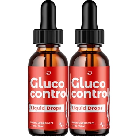 Gluco Control Liquid Drops Healthy Blood Support Formula – GlucoControl Dietary Supplement Drops, 2 Pack, 2 Month Supply