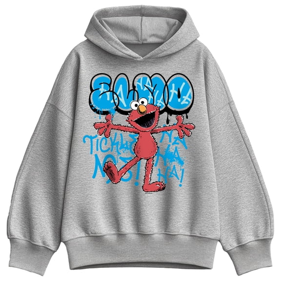 Sesame Street - Streetwear Elmo Oversized Fleece Hoodie Sweatshirt