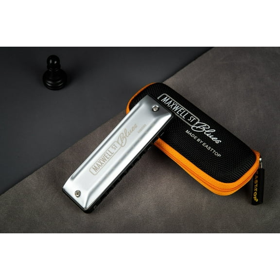 EASTTOP 10Hole MAXWELL ST Blues Harmonica Overblow and Bending Blues Mouth Organ
