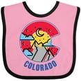 thumbnail image 3 of Inktastic Colorado Mountain Scene with Clouds and Moon Boys or Girls Baby Bib, 3 of 4
