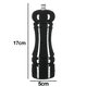 thumbnail image 2 of Molinillo de pimienta manual de madera de caucho - Negro brillante Adepaton CPB-US-YYM511-2, 2 of 5