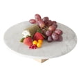 thumbnail image 4 of Home Basics 12in Marble Food Display Riser One Size White, 4 of 6