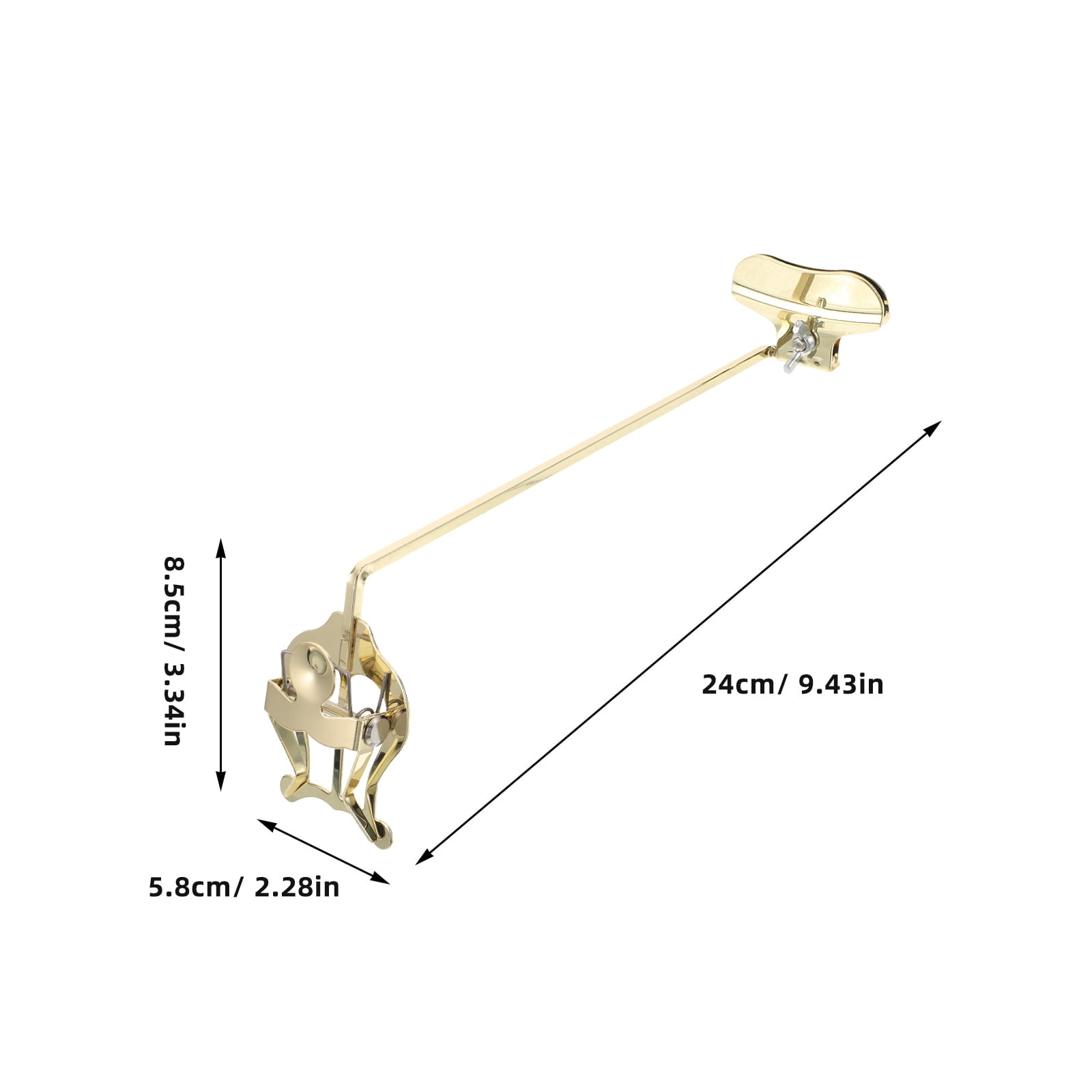 EXHUMKY Soprano Saxophone Music Clip Golden Metal Portable and Lightweight for Marching