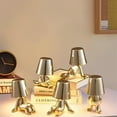 thumbnail image 2 of Mistaha Lampe de Table Creative Touch Control à Intensité Réglable Golden Thinker en Pose Debout - Batterie 1800 mAh - Câble de Chargement USB Inclus, 2 of 7