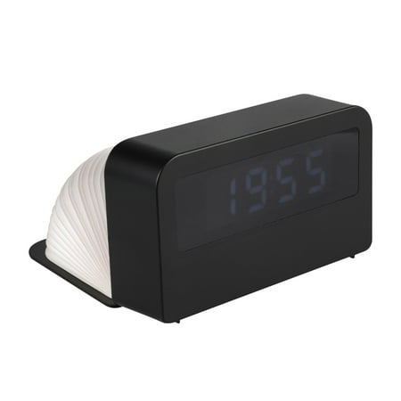 

GiliGiliso Clearance Page Turning Clock Rechargeable Household Desktop Bedroom Dormitory LED Night Light