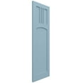 thumbnail image 2 of Ekena Millwork 15"W x 58"H True Fit PVC San Miguel Mission Style Fixed Mount Shutters, Peaceful Blue (Per Pair - Hardware Not Included), 2 of 9