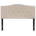 thumbnail image 3 of Cambridge Tufted Upholstered Full Size Headboard in Beige Fabric, 3 of 9