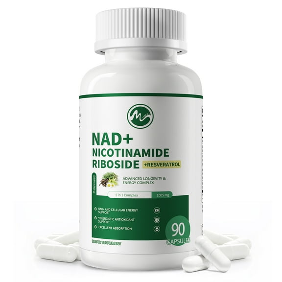 NAD Supplement, with Nicotinamide Riboside Plus Resveratro,Quercetin, Black Pepper,NAD  90 Capsule
